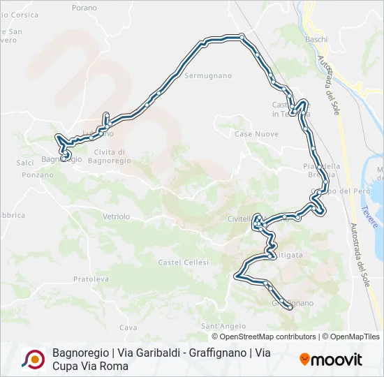 COTRAL Bus Line Map