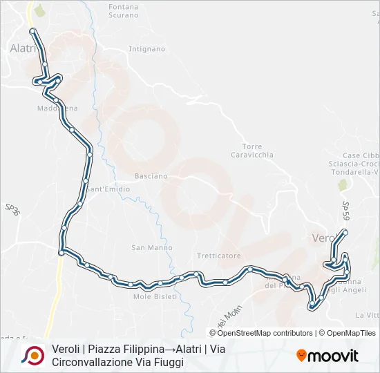 COTRAL Bus Line Map