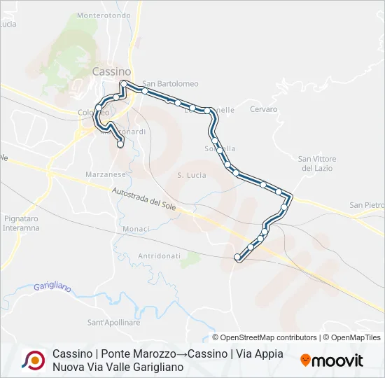 COTRAL Bus Line Map