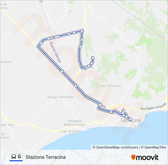 G Bus Line Map