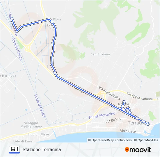 I Bus Line Map