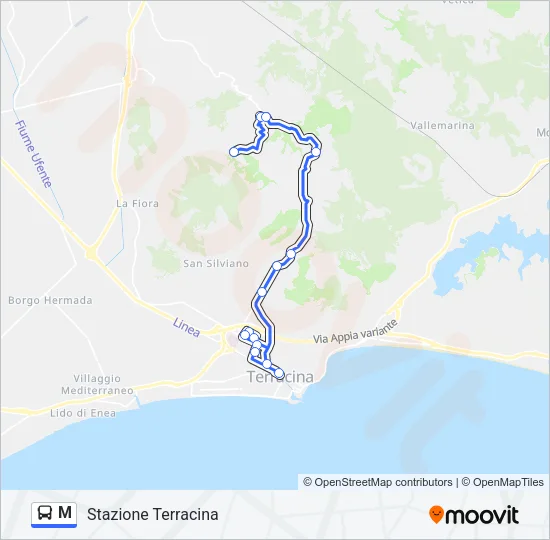 M Bus Line Map