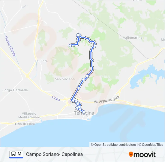 M Bus Line Map