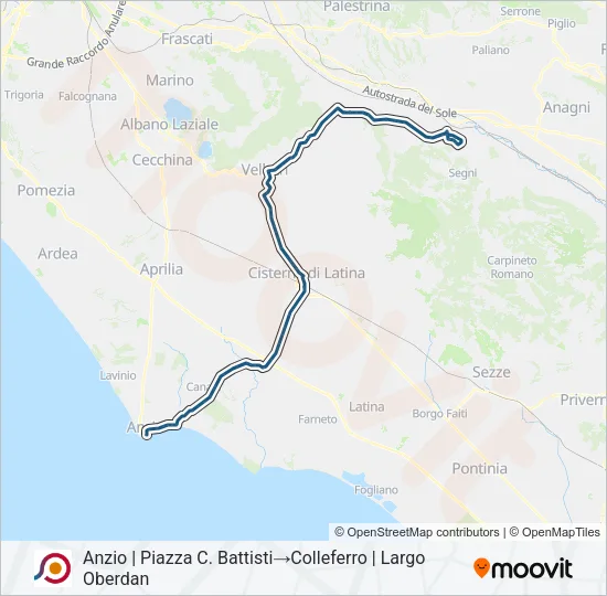 COTRAL Bus Line Map