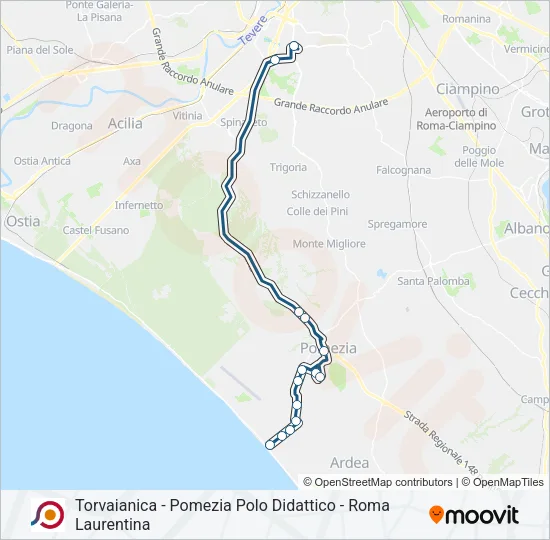 COTRAL Bus Line Map