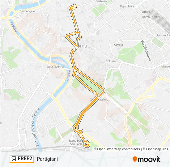 FREE2 Bus Line Map