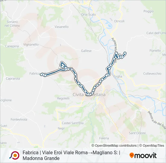 COTRAL Bus Line Map