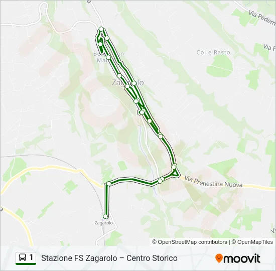 1 Bus Line Map