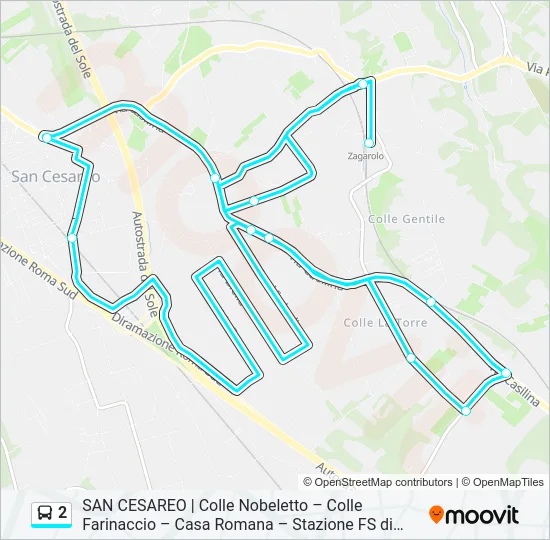 2 Bus Line Map