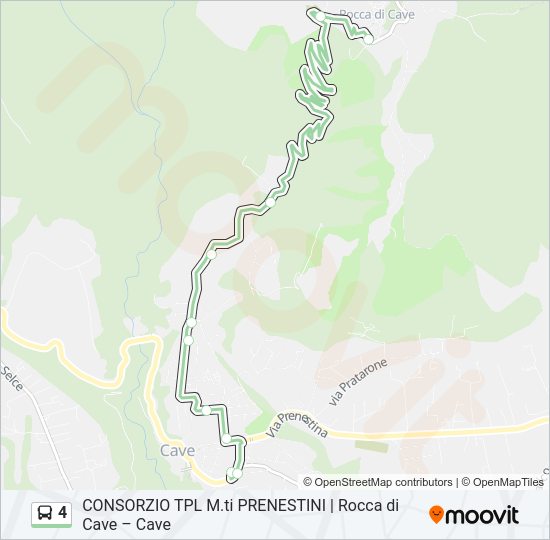 Percorso linea bus 4