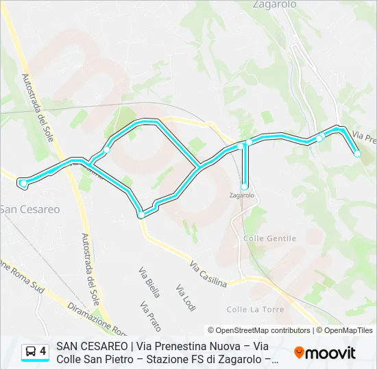 4 Bus Line Map