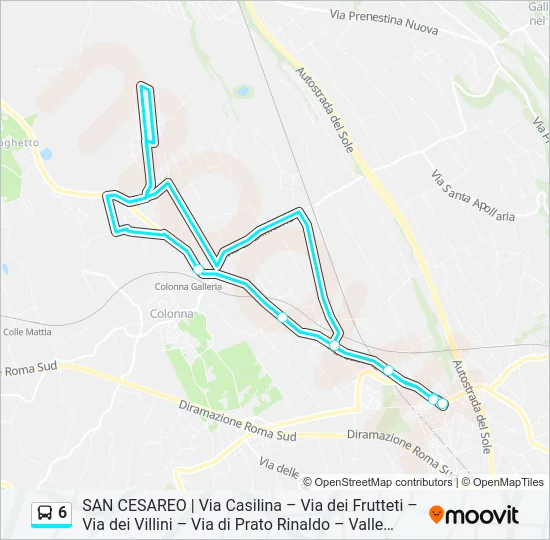 6 Bus Line Map