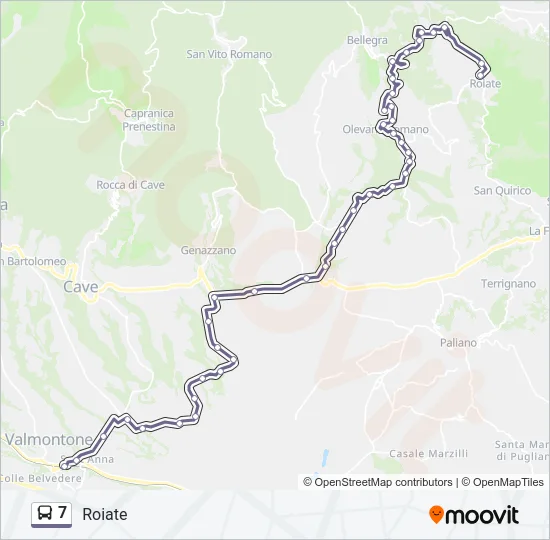 7 Bus Line Map