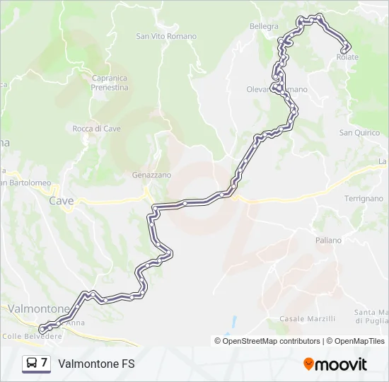 7 Bus Line Map