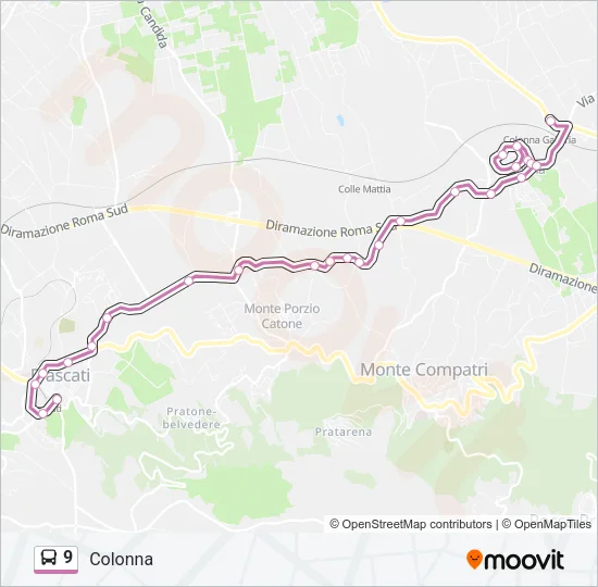 9 Bus Line Map