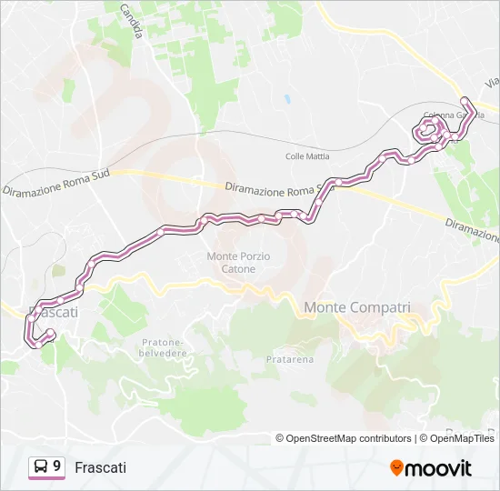 9 Bus Line Map