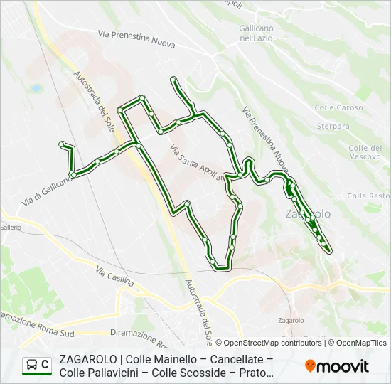 C Bus Line Map