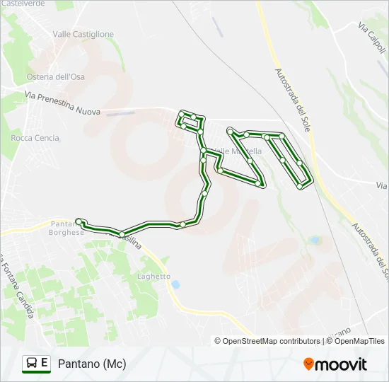 E Bus Line Map