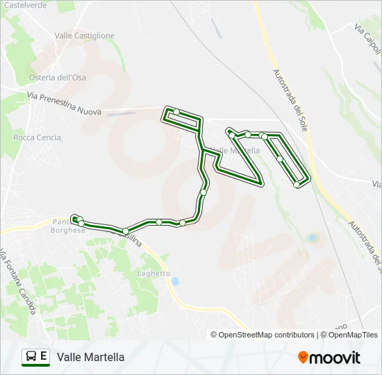 E Bus Line Map