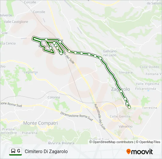G Bus Line Map