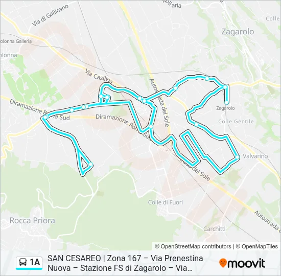 1A Bus Line Map