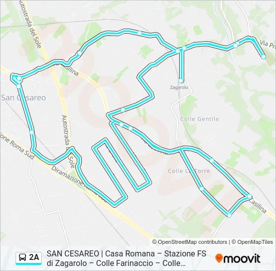 2A Bus Line Map