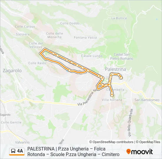 4A Bus Line Map