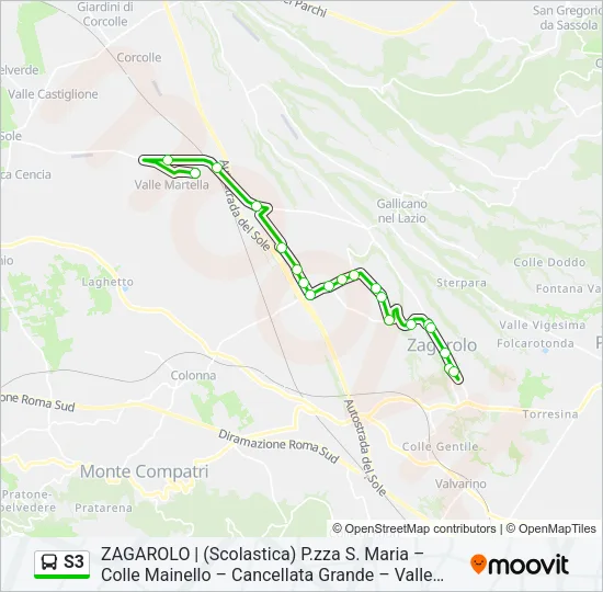 S3 Bus Line Map