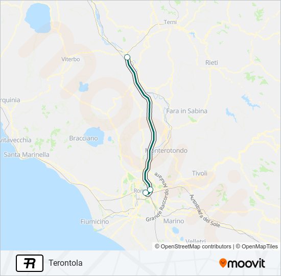 R train Line Map