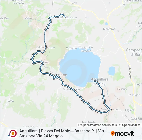 COTRAL Bus Line Map