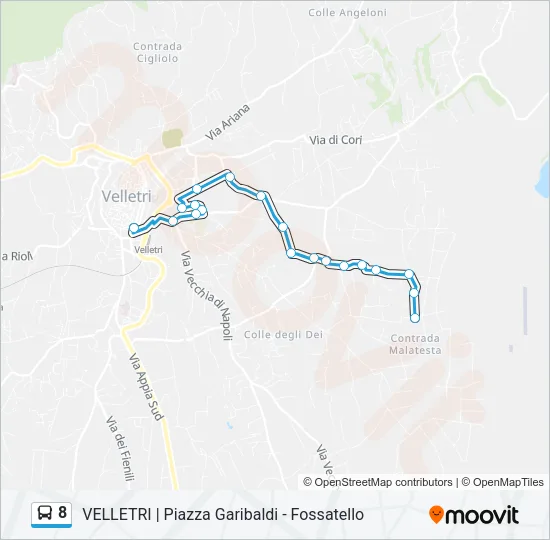 8 Bus Line Map