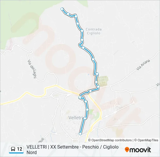 12 Bus Line Map