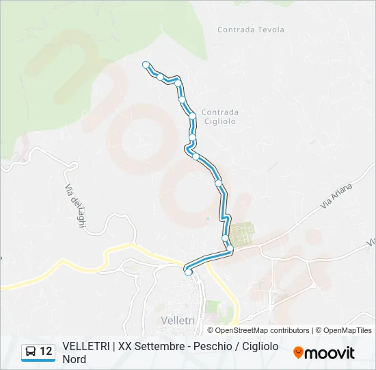 12 Bus Line Map