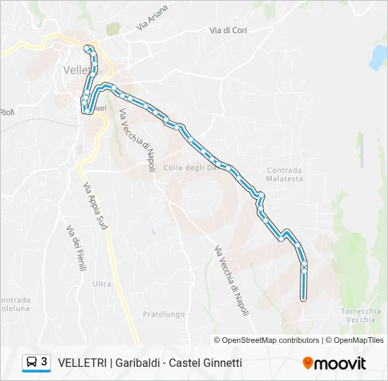 3 Bus Line Map