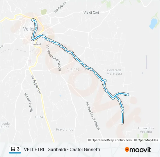 3 Bus Line Map