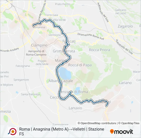 COTRAL Bus Line Map