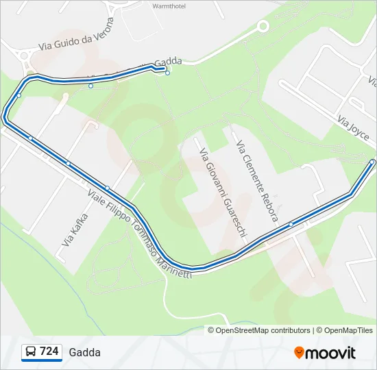 724 Bus Line Map