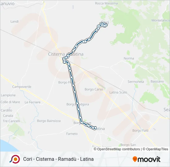 COTRAL Bus Line Map