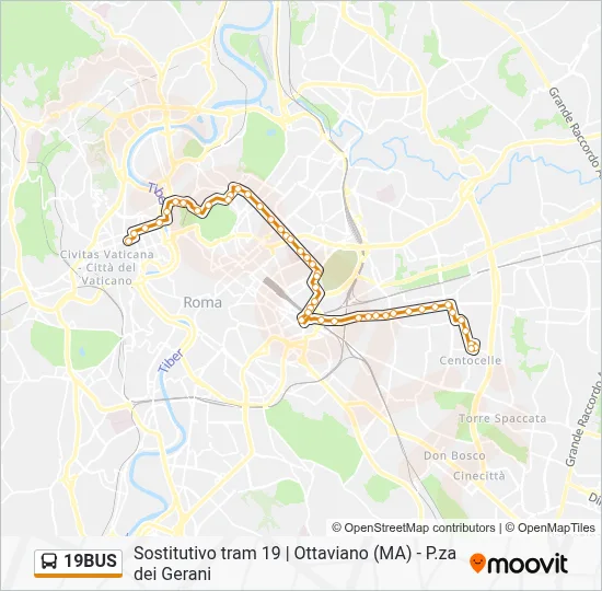 19 Bus Bus Line Map