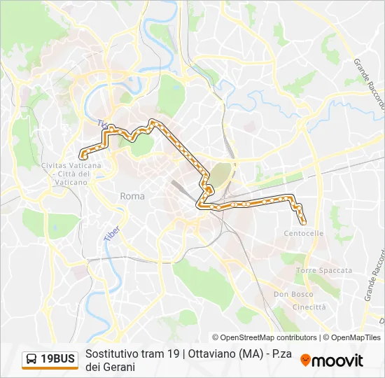 19 Bus Bus Line Map