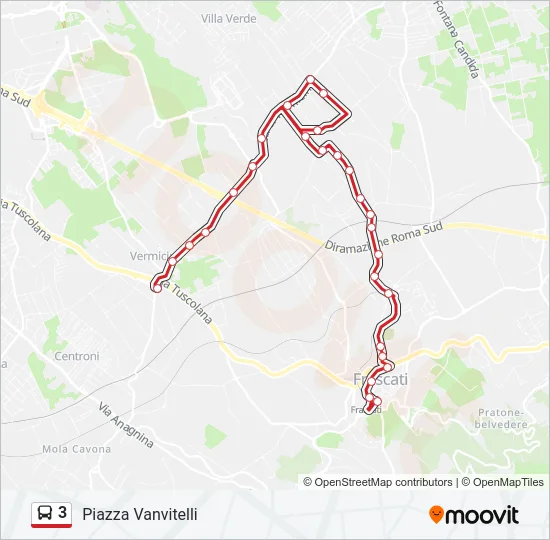 3 Bus Line Map