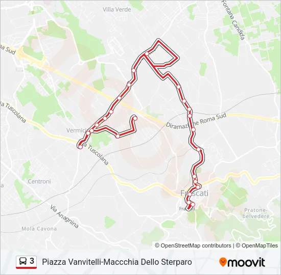 3 Bus Line Map