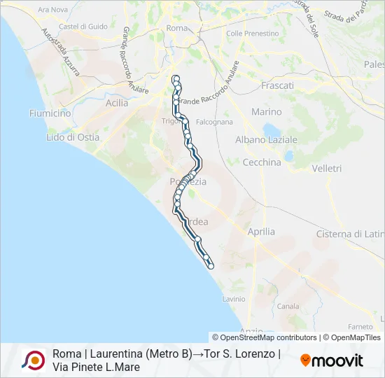 COTRAL Bus Line Map