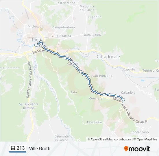 213 Bus Line Map