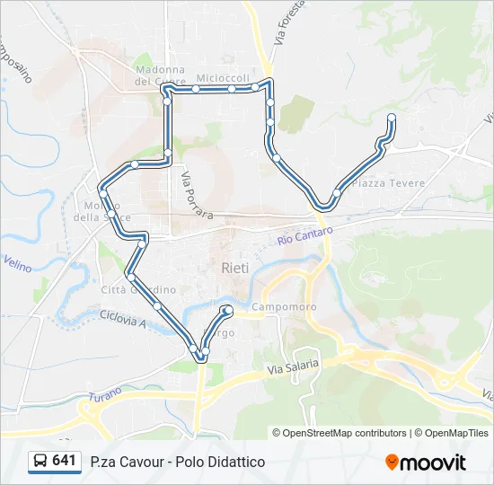 641 Bus Line Map