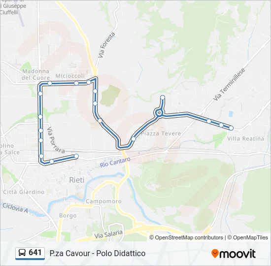 641 Bus Line Map