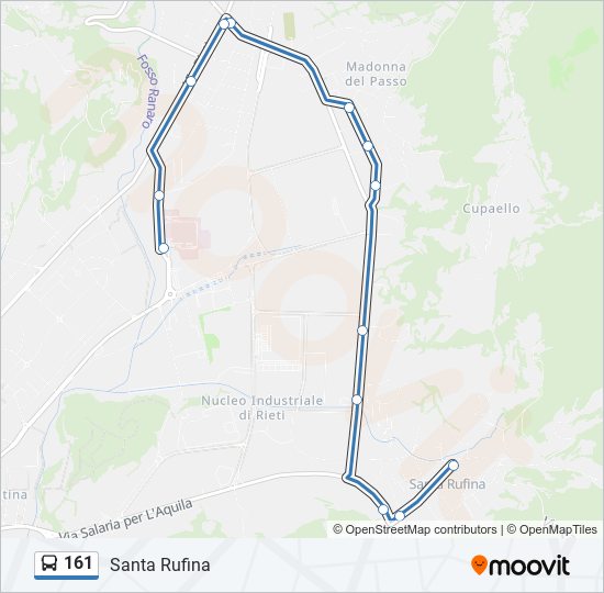 Percorso linea bus 161