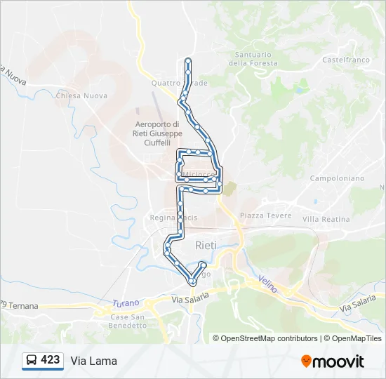 423 Bus Line Map