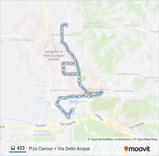 423 Bus Line Map