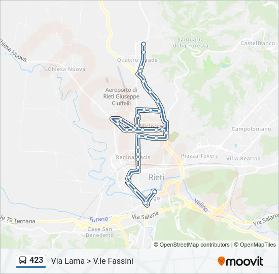 423 Bus Line Map